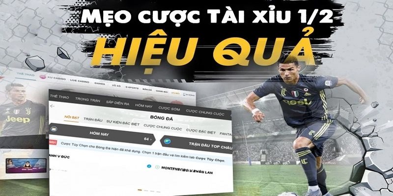 Kinh nghiệm dự đoán kèo tài xỉu 1/2 dễ thắng lớn